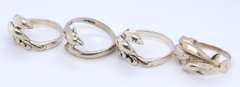 Group Lot of 4 Vintage 925 Sterling Silver Dolphin Rings