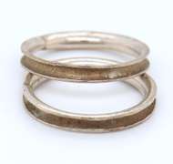 Lot of 2 Vintage 925 Sterling Silver Bands