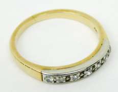 Antique 14K Diamond Band, Size 6.5