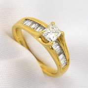 Sparkling Princess Cut Diamond Ring