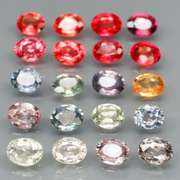 Flashing 20 piece 4.11ct fancy color Sapphire set