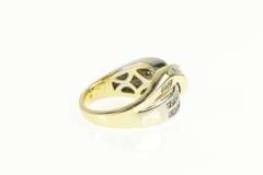 14K Yellow Gold 0.50 Ctw Baguette Diamond Criss Cross Ring