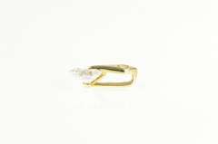 14K Yellow Gold Faceted Cushion Cubic Zirconia Geometric Pendant