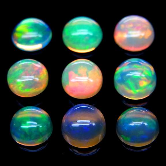 Beautiful 3.62ct unheated Ethiopian jelly opal set