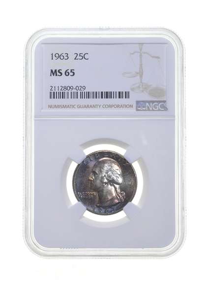 MS65 1963 Washington Quarter - Graded NGC