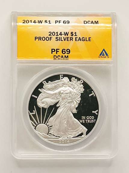 PF69 ASE proof silver coin