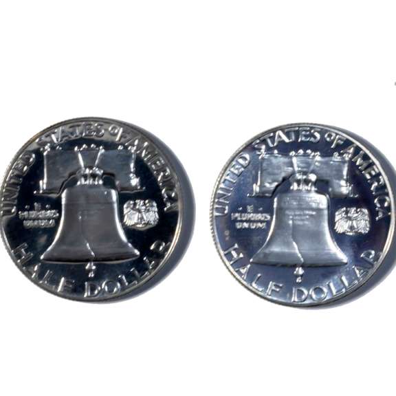 2 1961 Cameo Proof Franklin Halves