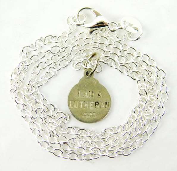 Petite Sterling Silver Lutheran Medal & Chain
