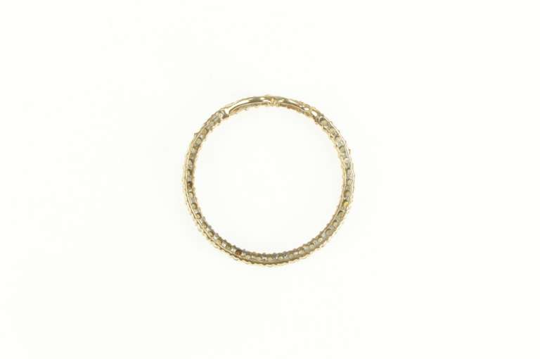 10K Yellow Gold Diamond Circle Round Journey Symbol Earrings