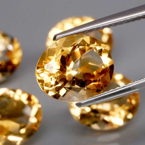 Ravishing 11.82ct 5pc golden Citrine set