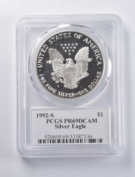 PR69 DCAM 1992-S American Silver Eagle Signed Moy PCGS