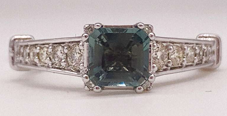 Rare Tourmaline & Diamond Ring in 14kt Solid Gold