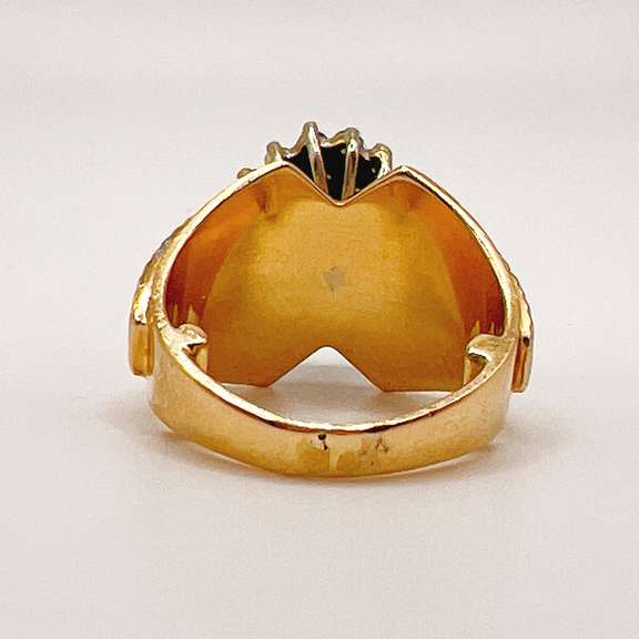 14kt Solid Yellow Gold & Diamond Cocktail Ring