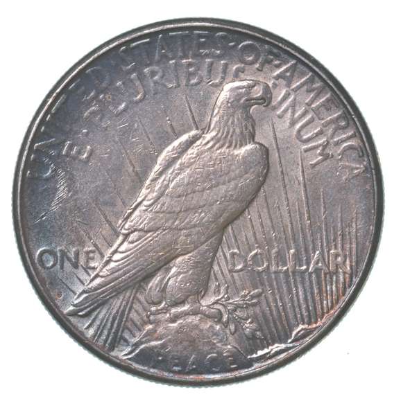 1923-S Peace Silver Dollar Crusty Toning