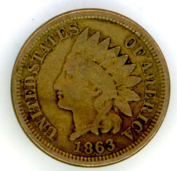 1863 Copper-Nickel Indian Head Cent