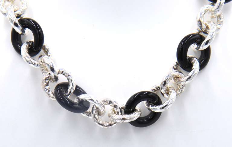 925 Sterling Silver Itaor Fancy Link Necklace