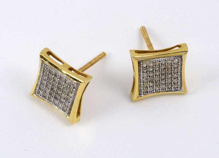 Sparkling Diamond Cluster Earrings
