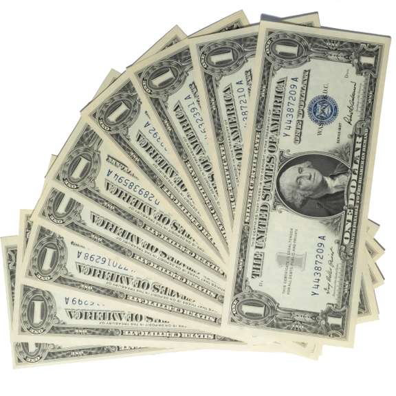 9 1957  Unc $1 Silver Certificates