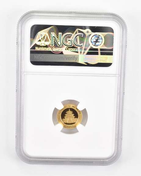 MS69 2002 China 20 Gold Yuan - Panda - Graded NGC