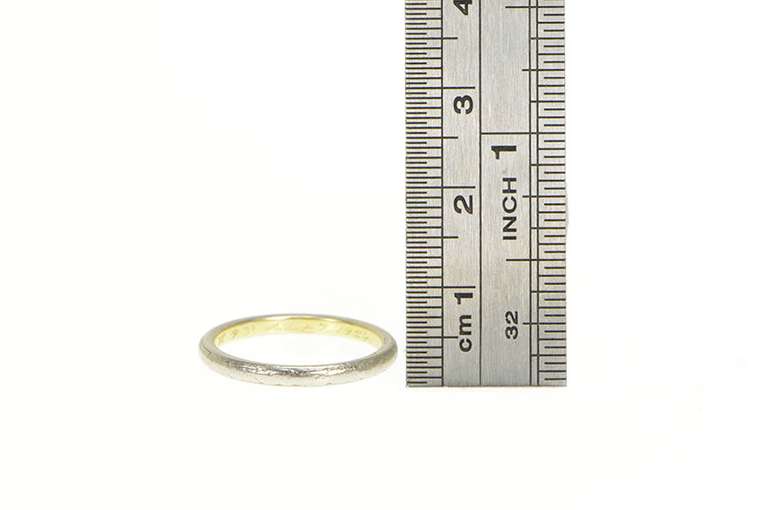 10K White Gold 1924 Art Deco Orange Blossom Wedding Band Ring