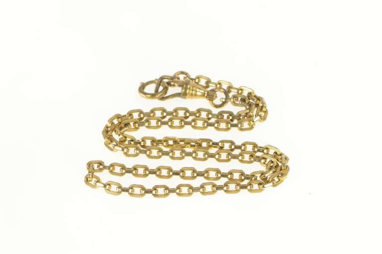 Gold Filled Victorian 3.3mm Steampunk Pocket Watch Chain