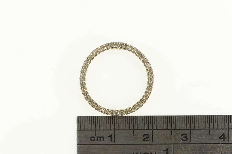 10K Yellow Gold 0.45 Ctw Diamond Round Circle Classic Pendant