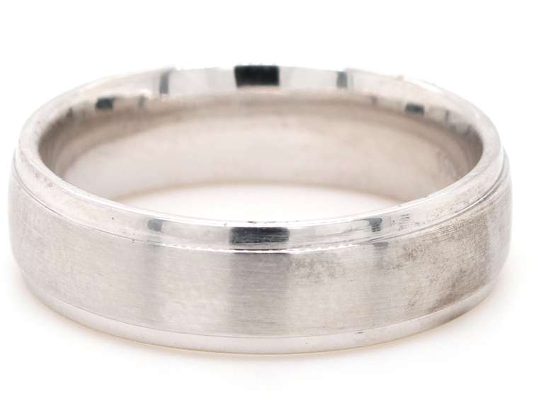 Simon G Brushed Wedding Band Ring in 14K