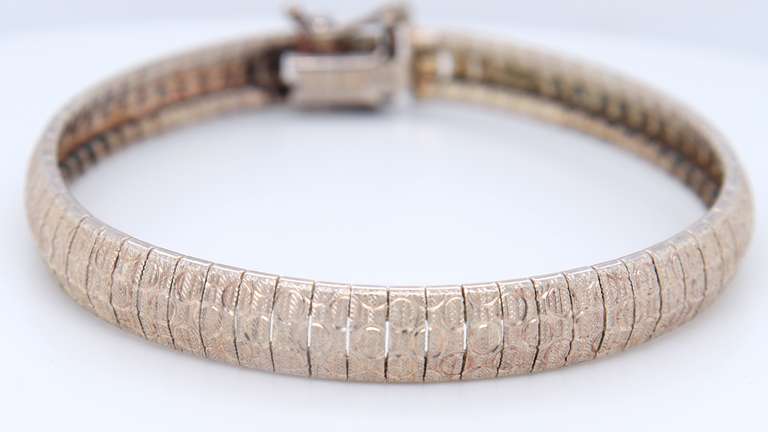 Vintage Italian 925 Sterling Silver Fancy Link Bracelet