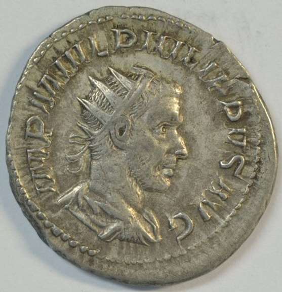 Very sharp Philip I Roman Silver Antoninianus, 244-249 AD