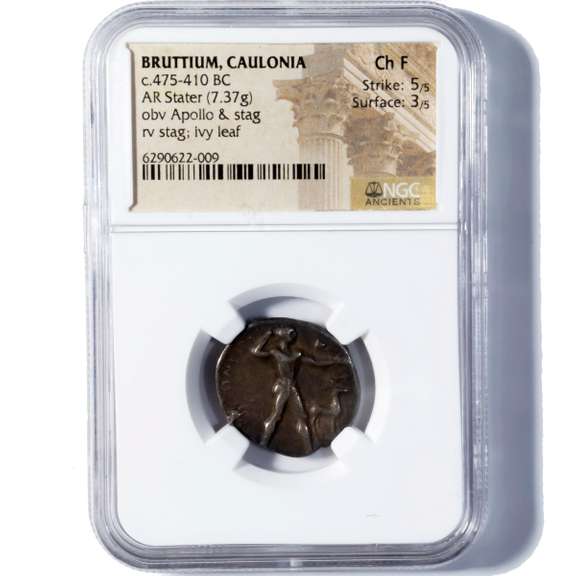 Bruttium Caulonia Silver Stater 475-410 BC