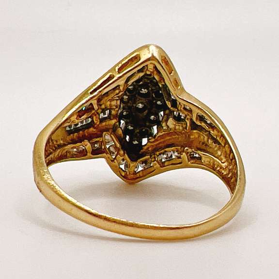 14kt Solid Yellow Gold & Diamond Ring