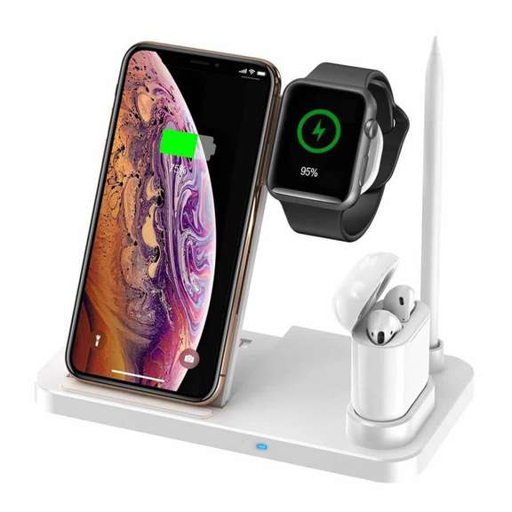 4-in-1 Wireless Charger Holder Quick Charge Bracket