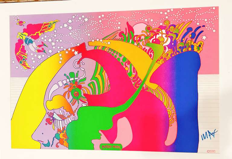 Peter Max Hand Signed Offset Lithograph, Limited Edition- Instant Nutriment Peter Max Instant Nutriment