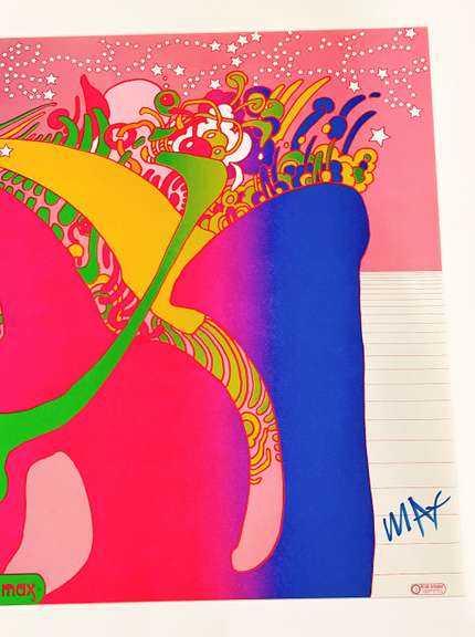 Peter Max Hand Signed Offset Lithograph, Limited Edition- Instant Nutriment Peter Max Instant Nutriment