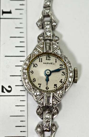 Gorgeous Art Deco Platinum and Diamond Watch