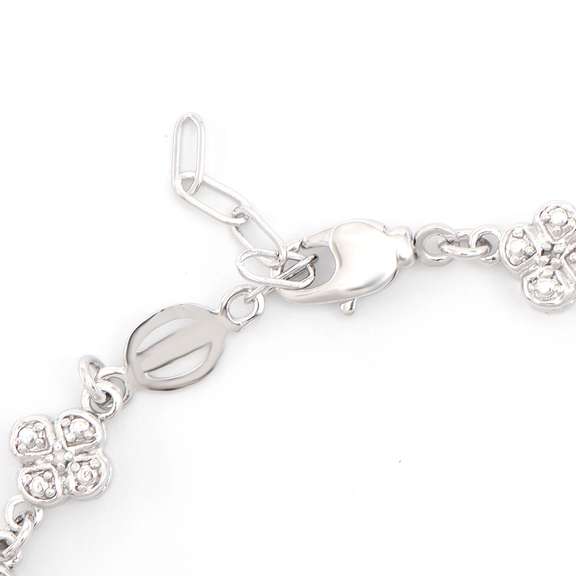 Plated Rhodium Diamond Bracelet