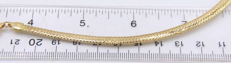 Handsome 18kt Yellow Gold Woven Flex Chain Necklace
