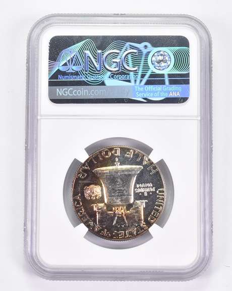 PF64 1958 Franklin Half Dollar - Graded NGC Toned!