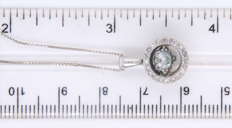 Elagant White Gold Love in Motion Diamond Pendant on Chain