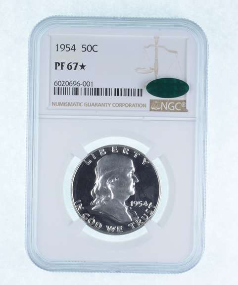 PF67* 1954 Franklin Half Dollar - CAC - Graded NGC
