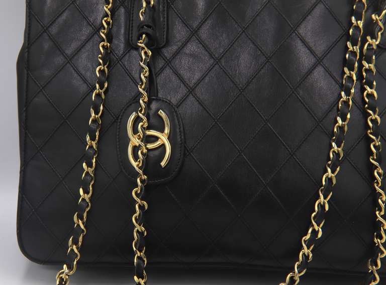 Vintage Black Lambskin Chanel Bag