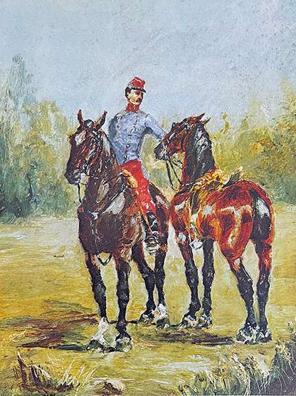 Toulouse Lautrec, Groom with Two Horses
