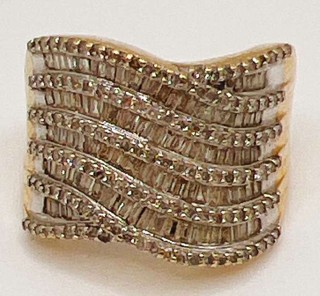 14kt Solid Yellow Gold Diamond Band Ring