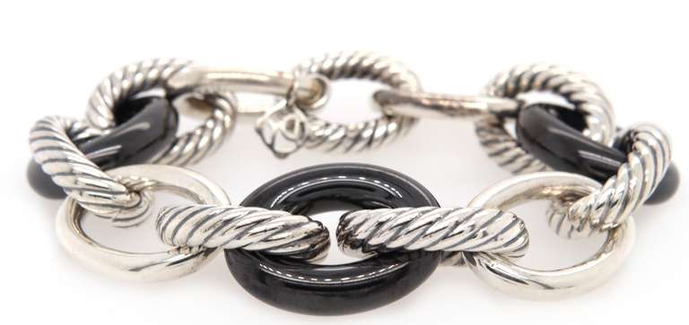 David Yurman XL Oval Chain Link Bracelet in Sterling