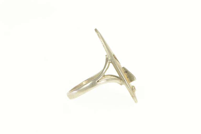 Sterling Silver Oval African Traditional Face Mask Statement Ring