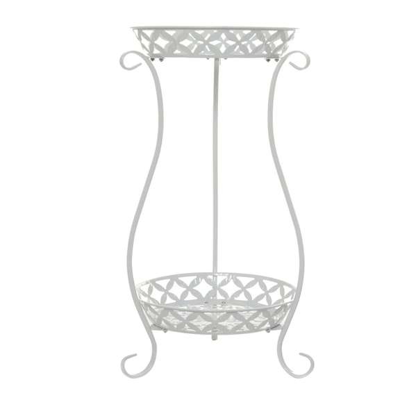 European Wrought Iron Metal Flower Pot Double Floor