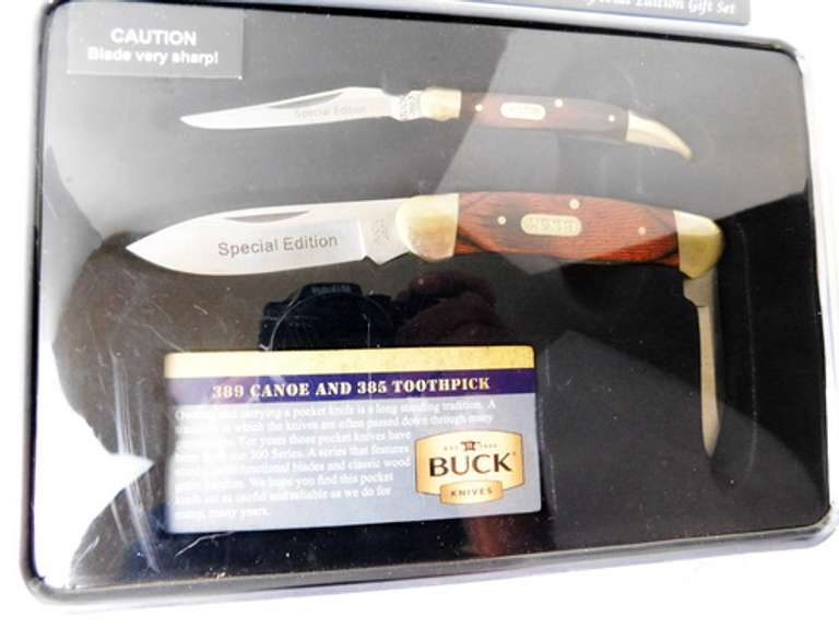 Buck Knives 389 Canoe & 385 Toothpick Gift Set