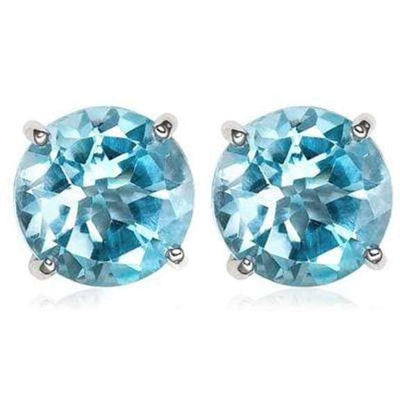 4/5CT BLUE TOPAZ SILVER STUDS