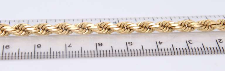 Popular Yellow Gold Rope Chain Necklace