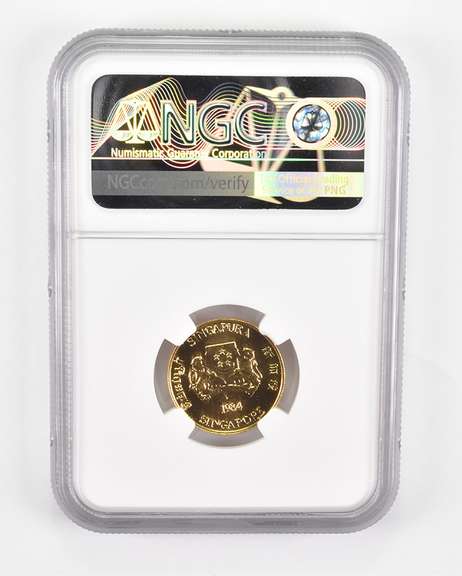 MS69 1984 Singapore $2 Gold - Qilin - Graded NGC